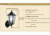 European Retro Hexagonal Outdoor LED Wall Lamp, Waterproof, Antique Bronze/Black Finish for Balcony Decoration.