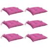 Chair Cushions 6 Pcs Pink 50x50x7 Cm Oxford Fabric