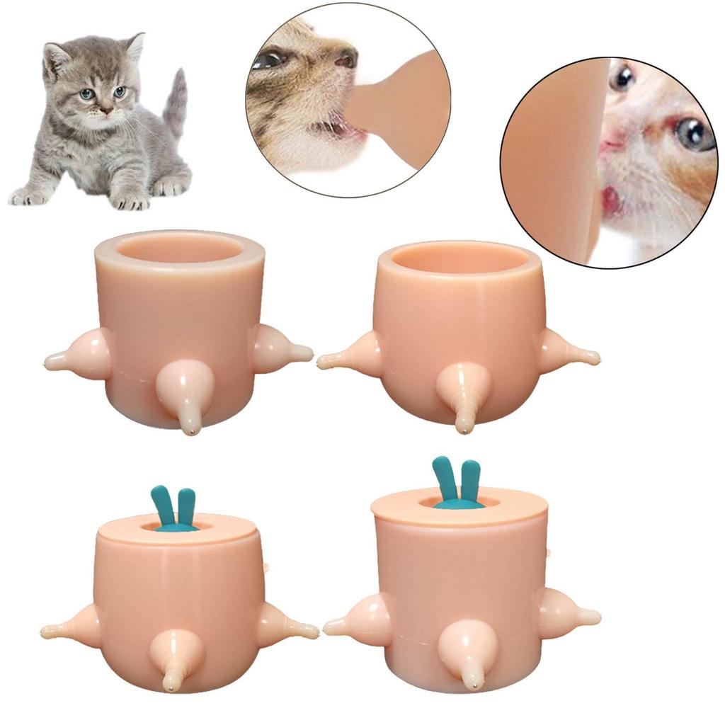 Kätzchen Hunde Milchspender, Futter Napf Stillstation 5 s Silikon s für Neugeborene Hund Katze, Haustier Stillflasche