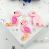 10 PZ Kawaii Resina Cartone Animato Animale Fenicottero Flatback Abbellimento Artigianato Figurine per Decorazione Casa Mini Figure