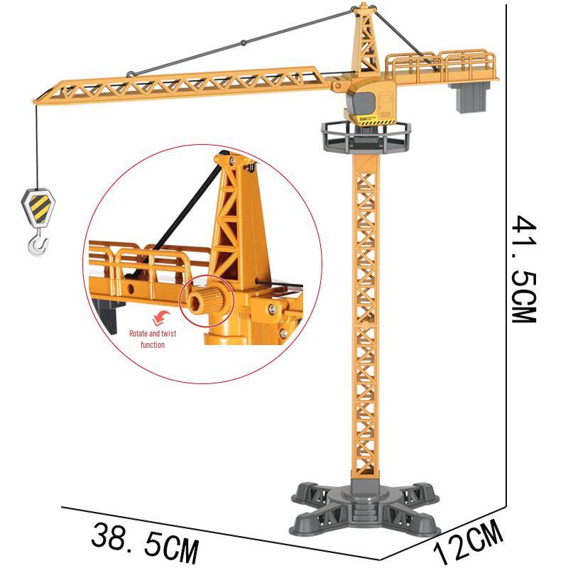 Free Shipping - Alloy Simulation Tower Crane Engineering Toy for Boys Ages 3-8