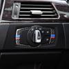 Fit For BMW 3 Series E90 E92 E93 2005-2012 1PC Real Carbon Fiber Headlight Switch Panel Trim Sticker Car Internal