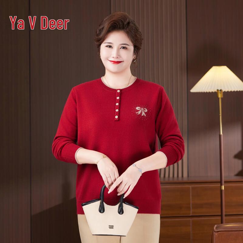 

Women s Color-block Round Neck Knit Sweater 5XL