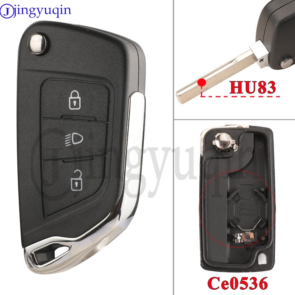 Guscio Chiave Auto Pieghevole Modificato Jingyuqin Ce0536/0523 Hu83 Va2 Per Peugeot 107 207 307 407 306 308 408 508 Citroen C2 C3 C4