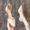 Outdoor High Heels Ladies Shoes On Sale Vintage Luxury Summer 2025 Offers Sandal Comfortable and Elegant Daily Women's Sandals