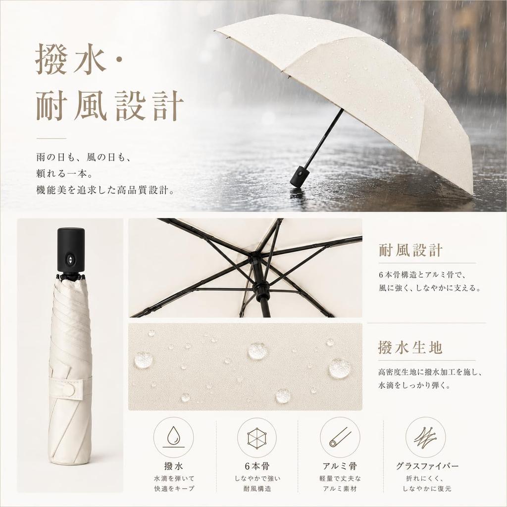 Folding Parasol New Release 198g Lightweight Complete Sun Heat Shielding UV Cut 198g UV Protection Automatic Opening and Closing Folding Umbrella Heat
