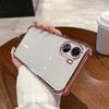 Case for OPPO A6x 4G/5G Electroplated Color Border Clear Phone Casing Cover
