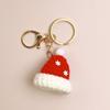 Christmas Mini Knitted Hat Keychains Knitted Gloves Christmas Hat Pendant Hat Hand-woven Christmas Gloves Keyrings Friends Gifts