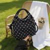 Drawstring Closure Polka Dot Shoulder Bag Nylon Female Tote Bag Crossbody Bucket Bag  Outdoor