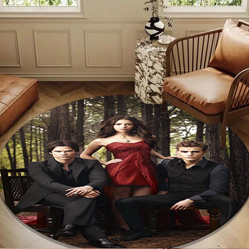 Vampire movies Round Rug for Livingroom,Bedroom, Palyroom, Chair Rug, Area rug, Circle Carpet, Large Size Fan Christmas gift