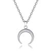 Stainless Steel Pendant Moon-shaped Collar Chain, Simple Moon Titanium Steel Chain, Moon Necklace