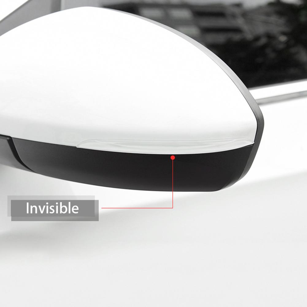 4 STÜCKE ABS + PVC Auto Antikollisionsstreifen Stoßstangenschutz Abdeckung Autotüraufkleber Schutz Rückspiegel Schutzaufkleber