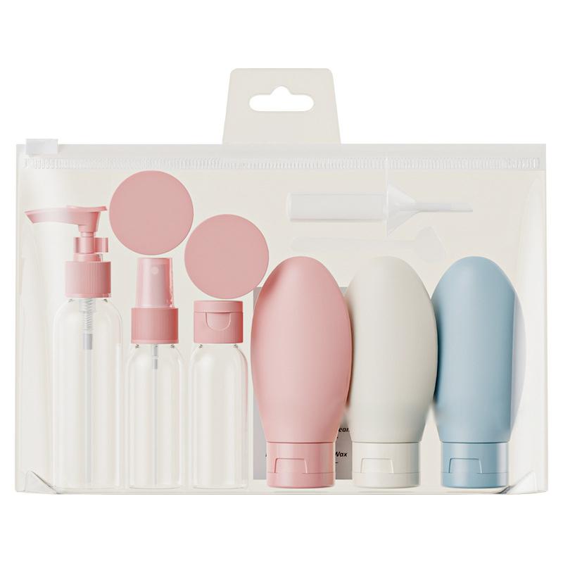 11pcs/set Portable Travel Packages Dispenser Bottle Set Perfume Cosmetic Lotion Storage Spray Cream Empty Hydration Sub-Bottling