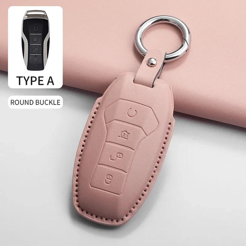 PU Leather Car Key Case Cover Holder Keychain Protective Shell for BYD Formula Leopard Super 5 Super 8 Super 3 9 Remote Key