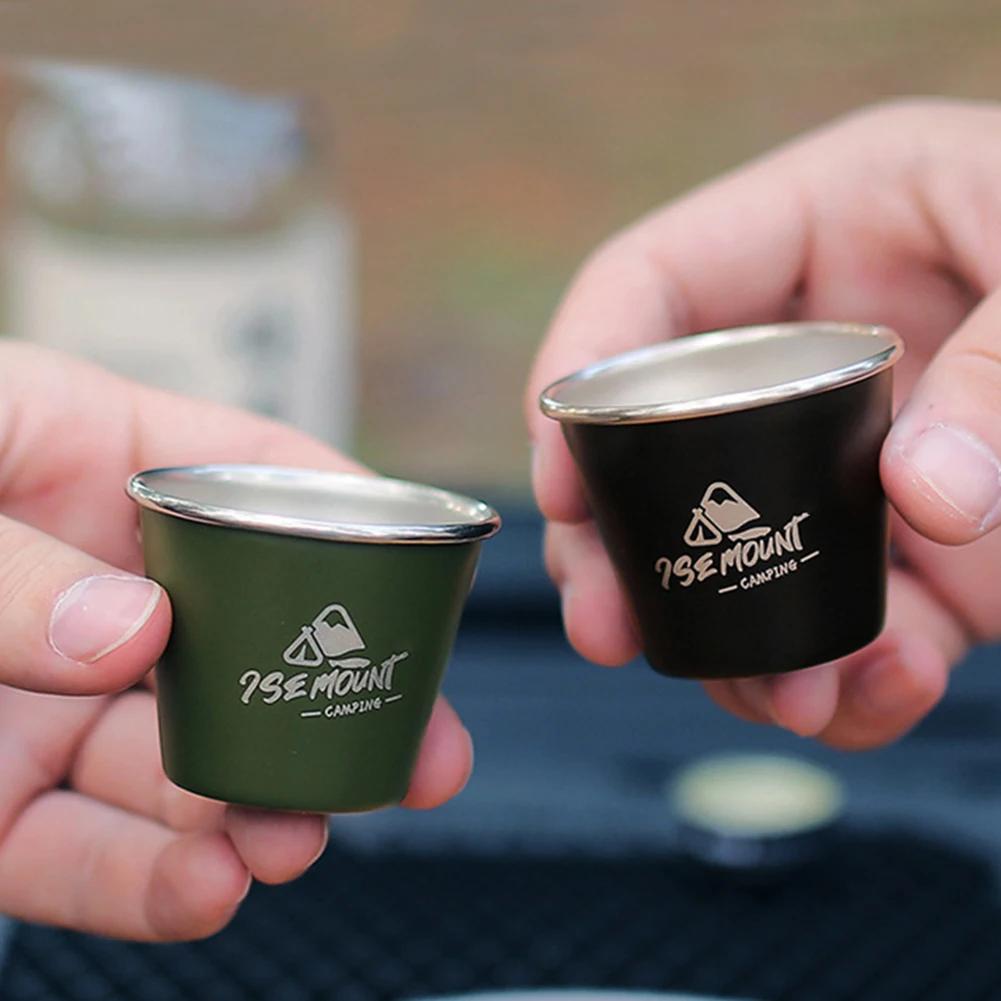 50ML Mini Coffee Mug Household Wine Cup 304 Stainless Steel Beer Mug Stackable Lightweight Pint Cup Portable Metal Tea Cup