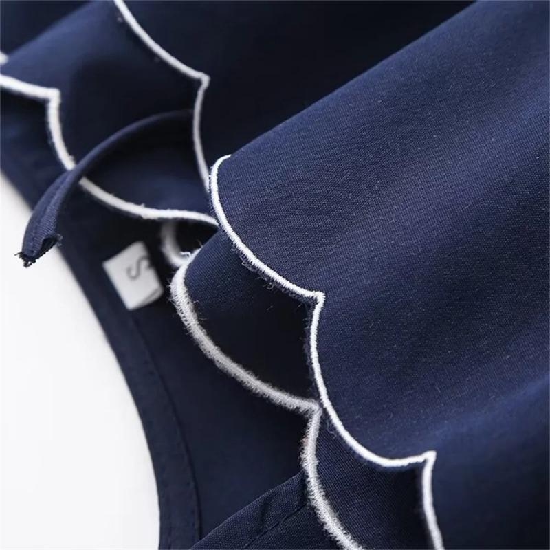 Wave Ruffles Lace Up Bow Shirts Women Spring Causal Loose V-neck Long Sleeve Blouses Lady Temperament Tops