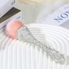 1pc Flat Arched Foundation Brush Whole Body Is Encrusted with Rhinestones Synthetic Hair Professional Powder Brush Makeup Tool