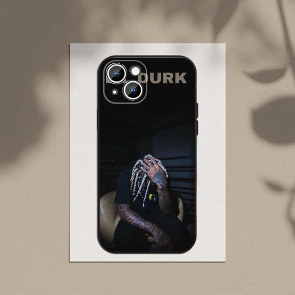 Rapper Lil Durk Phone Case Phone Case For Apple iPhone 15,14,13,12,11,XS,XR,X,8,7,Pro,Max,Plus,mini Silicone Black Cover