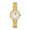 Flamingo Women's Swiss Quartz Watch - 26mm White Mother-of-Pearl Dial, Gold-Plated Steel, Model T094.210.33.111.00