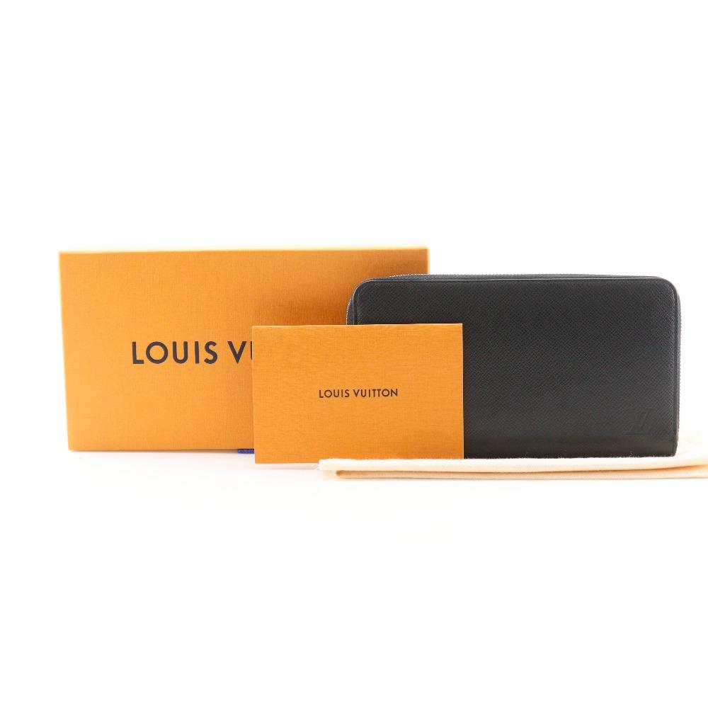 LOUIS VUITTON Zippy Organizer NM Purse M30056 Noir black Taiga mens Used
