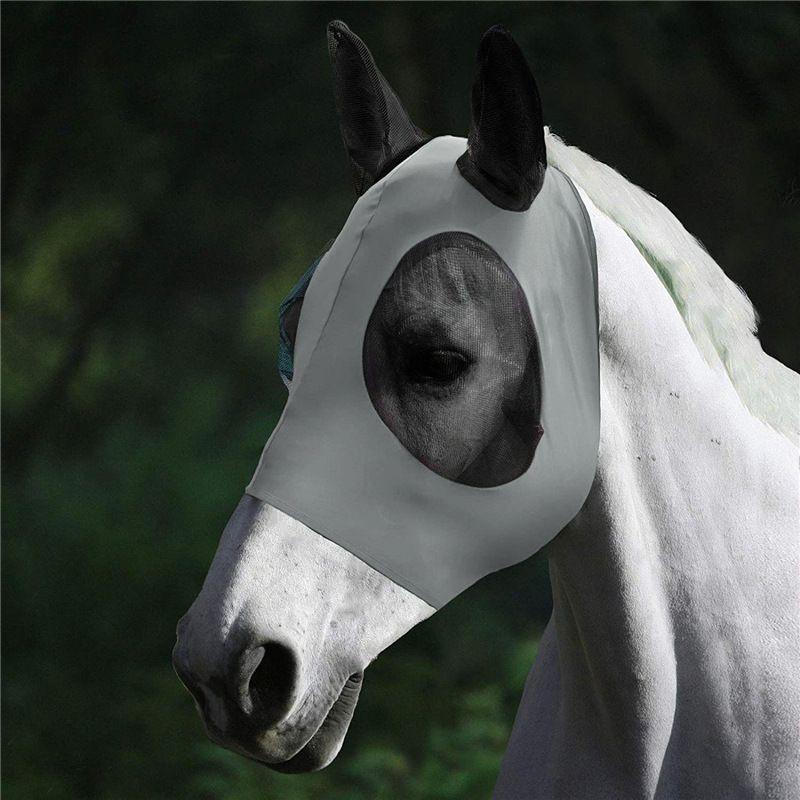 Horse Colors 5 Mask With Ears Comfort Fit Mesh Trail Pasture Sun Protection Uv