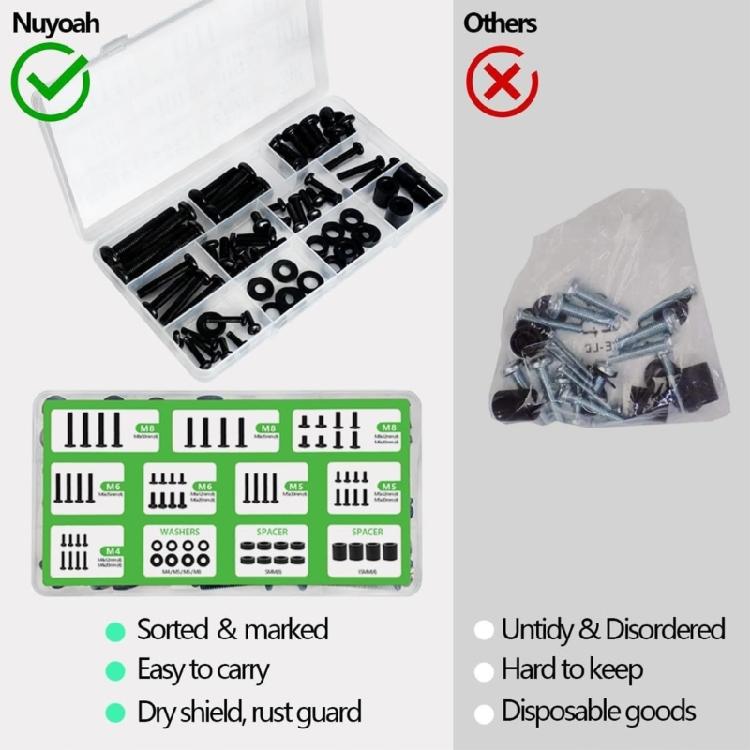 TV-Befestigungsschrauben mit Organizer-Box Universelle TV-Halterung Schrauben Hardware-Kit Enthält M6 Ersatz-TV-Schraube