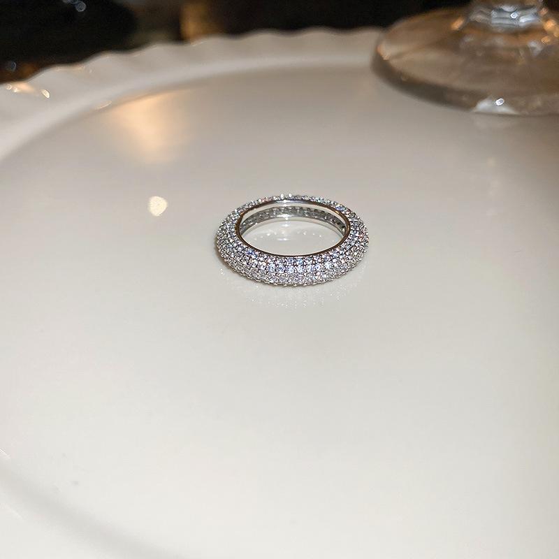 Zirconia Diamond Geometric Heart Open Ring - Fresh High-end Jewelry for Index Finger