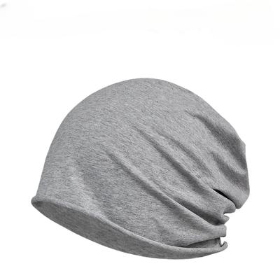 Gorro Baotou fino para hombre y mujer, con gorro rizado de algodón de color liso, de una sola capa, moderno y versátil, para embarazadas y mujeres embarazadas