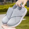 New Widened Elderly Walking Shoes Flying Woven Mesh Lightweight Fashion Simple Rehabilitation Shoes Fashionable Mother Shoes Elderly Shoes