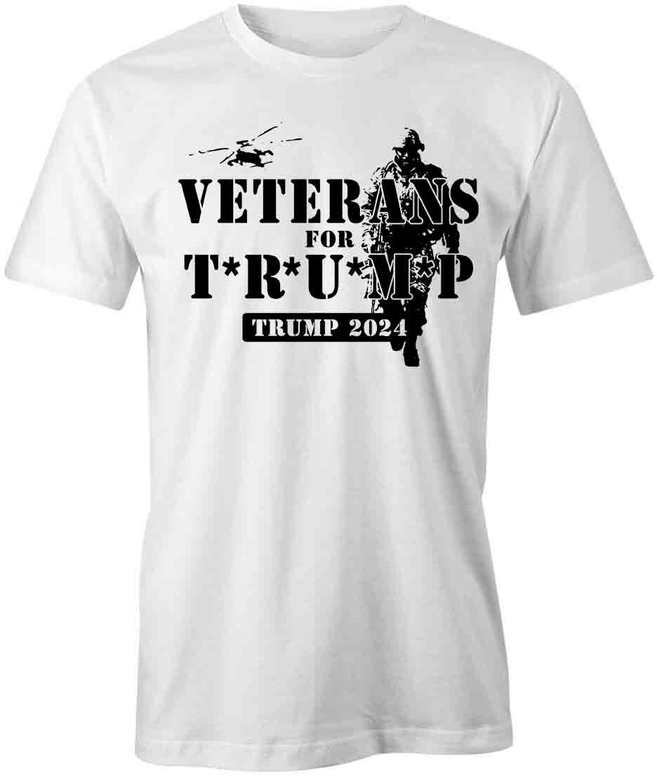 VETERANS FOR TRUMP 2024 TShirt Tee Short-Sleeved Cotton CLOTHING S1WSA582 XL