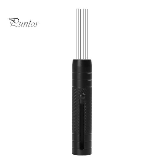 

Выдвижной инструмент для раздачи эспрессо, магнитная нержавеющая сталь, 6 игл, алюминиевая мешалка для порошка кофе эспрессо, распределитель, кухонные принадлежности для бариста чёрный