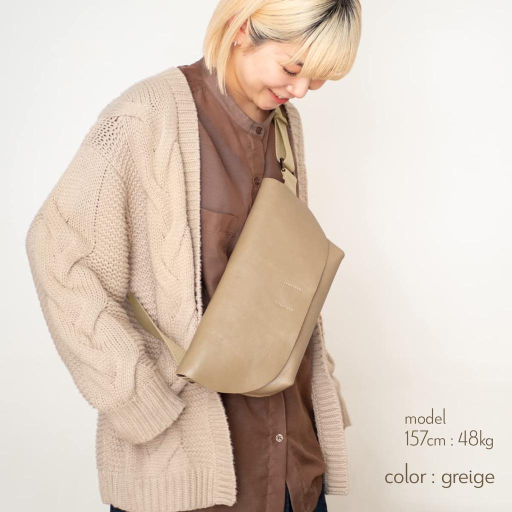 Body Bag Messenger Bag Genuine Leather Bag Small But Large Capacity Italian Leather Shoulder Bag Dark Brown [Dom Teporna] Men's Women's