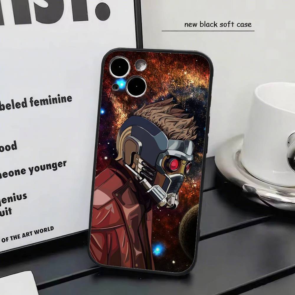 Disney Star Lord For iPhone 17 Air 16 15 14 13 12 11 Pro Black Soft Cover Phone Case
