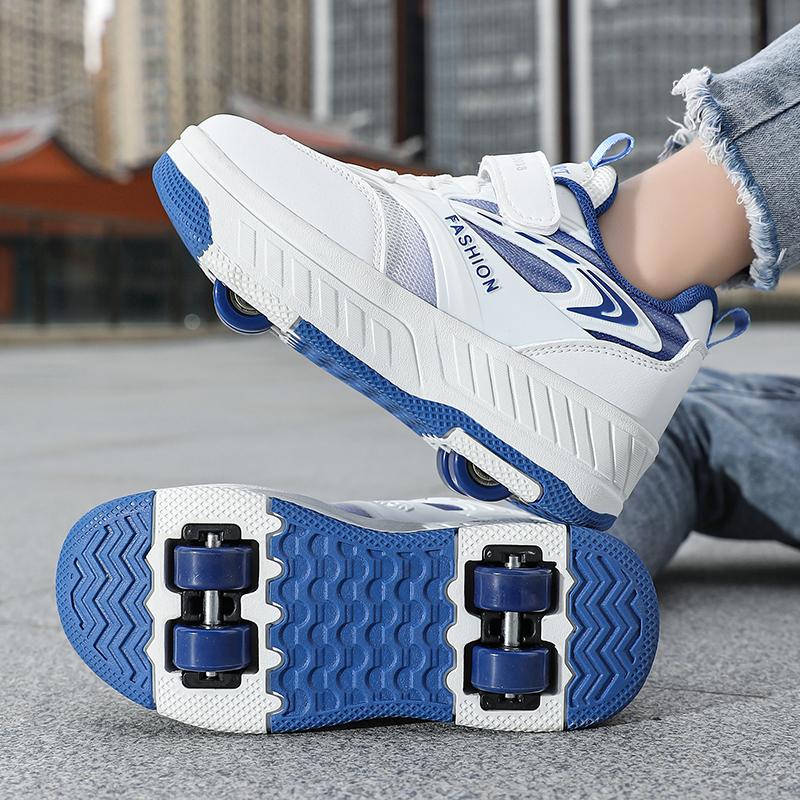 29-40 Children's Shoes Four Wheel Sports Boots Roller Skating Removable Student Skating Shoes Sneakers Girl Skate Shoes