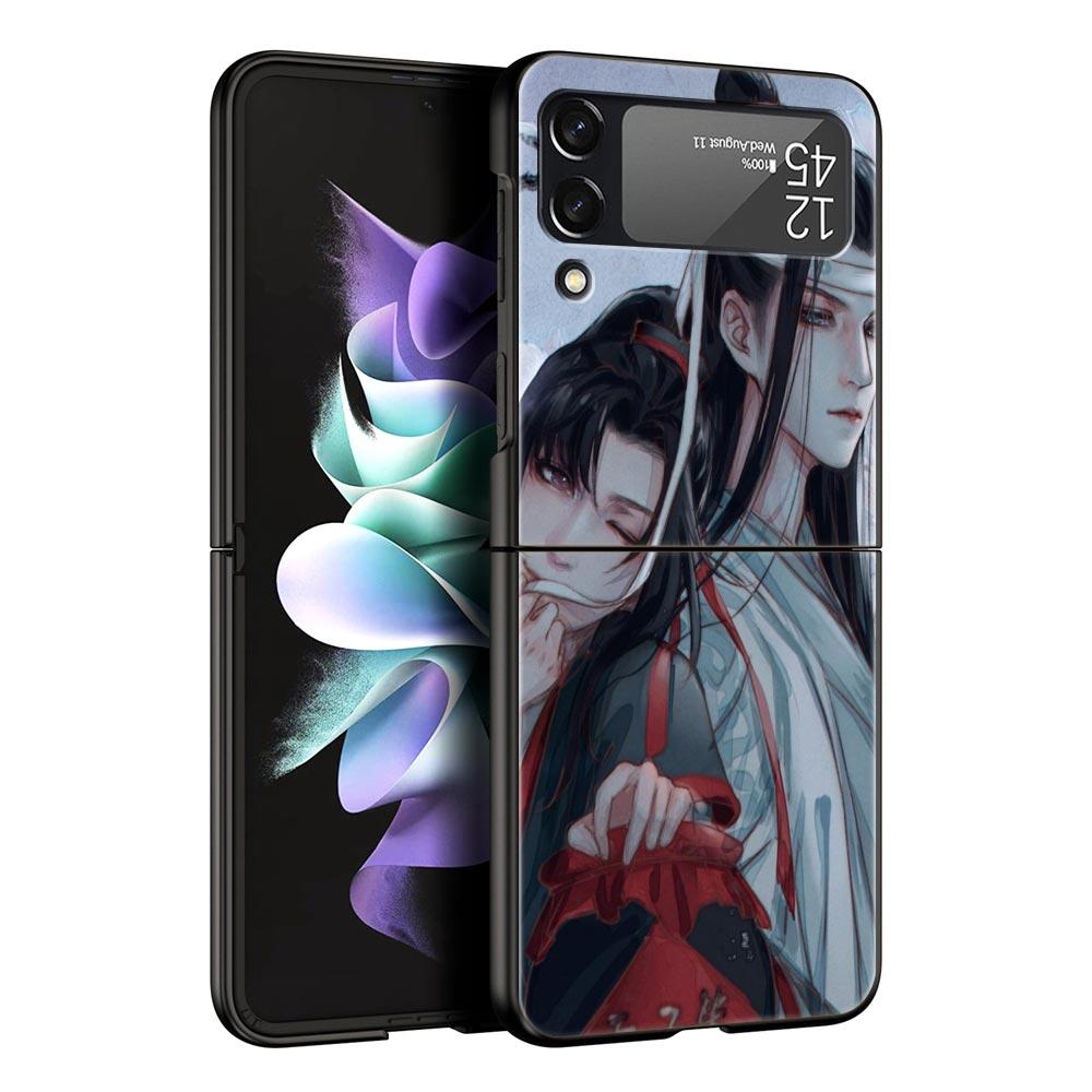 MDZS Anime Mo Dao Zu Shi Wei Wuxian Phone Case for Samsung Galaxy Z Flip 3 4 5 Black Folding Mobile Shell Hard PC Protect Cover