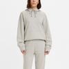 Levis Hooded Drawstring Embroidered Sweatshirt Men Sweatshirts Gray A0747-0007
