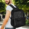 20-35L Mesh Rucksack Polyester Breathable Student Bag Large Capacity Transparent Backpack  Daily