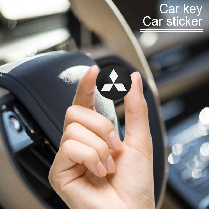 Car Stickers Mitsubishi Dedicated Key Shell Emblem Paster For Mitsubishi Outlander Lancer 10 9 ASX RALLIART Eclipse L200 Pajero