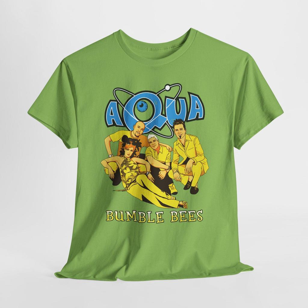 Aqua Bumble Bees Tee | Retro Band Graphic Shirt