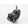 4pcs Heavy Duty Furniture Caster Wheels 180kg Load 1.5 Inch M8 Screw 40mm Chair Sofa Swivel Castors with Trolley Brake Rubber