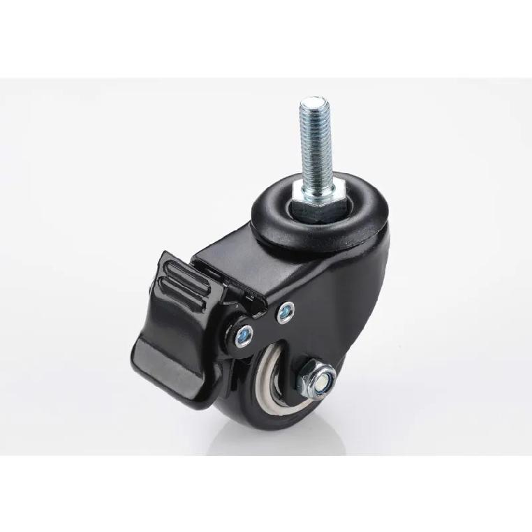 4pcs Heavy Duty Furniture Caster Wheels 180kg Load 1.5 Inch M8 Screw 40mm Chair Sofa Swivel Castors with Trolley Brake Rubber