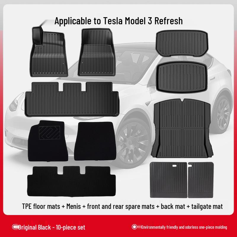 TPE Car Floor Mats for 2025 Tesla Model Y3 New Editions