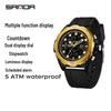 Sanda Multifunctional Waterproof Luminous Men's Sports Watch