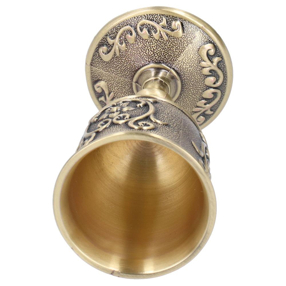 Calice Européen Gravé Métal Coupe à Vin Médiévale Coupes & Calices Coupe à Vin Bronze Pour Bar à Domicile