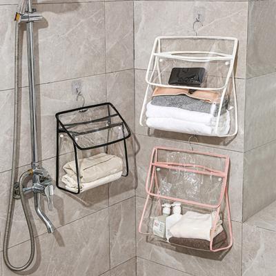 Shower Clothes Bag Transparent Bathroom Storage Bag Hanging Storage Pouch