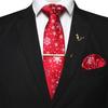 New Christmas 8cm Silk Tie Handkerchief Set Green Acquard Woven Necktie Santa Claus Snowflake Tree Neck Tie For Festival Gift