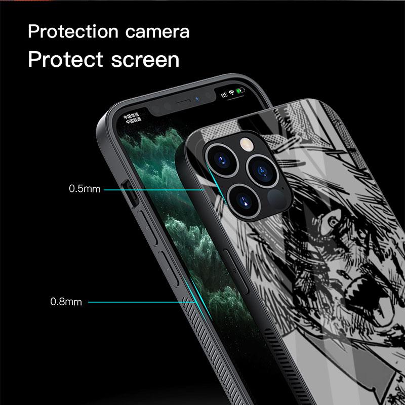 Chainsaw Man Cool Glass Case For Apple iPhone 14 13 Pro 11 12 7 8 Plus SE 2022 XR X XS Max 6 6S Tempered Phone Cover