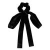 Fashion Black Velvet Bow Hair Ribbon Scrunchie For Women Girl Elastic Hair Tie