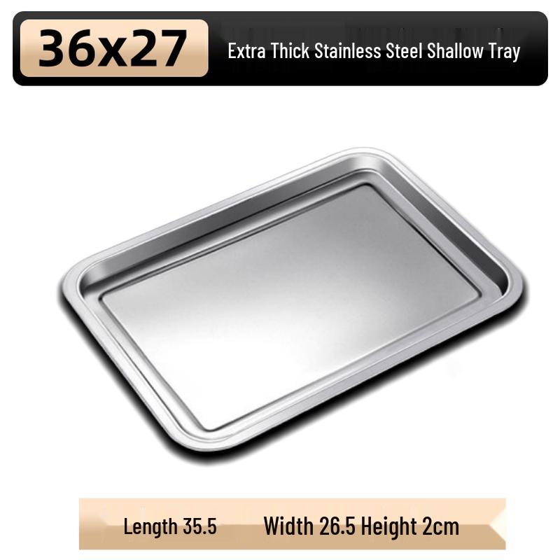 Qiwei 304 Stainless Steel Rectangular Serving Tray