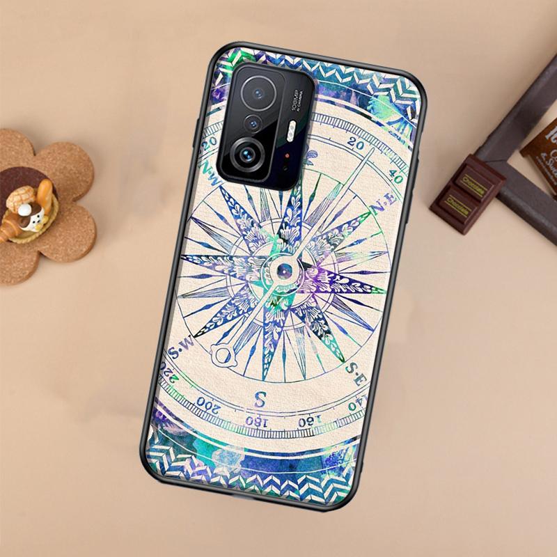 Compass Case For Xiaomi 13 14 Ultra 11T 12T 13T 14T Pro POCO X7 Pro X3 X5 X6 F3 F5 F6 M6 Pro Cover
